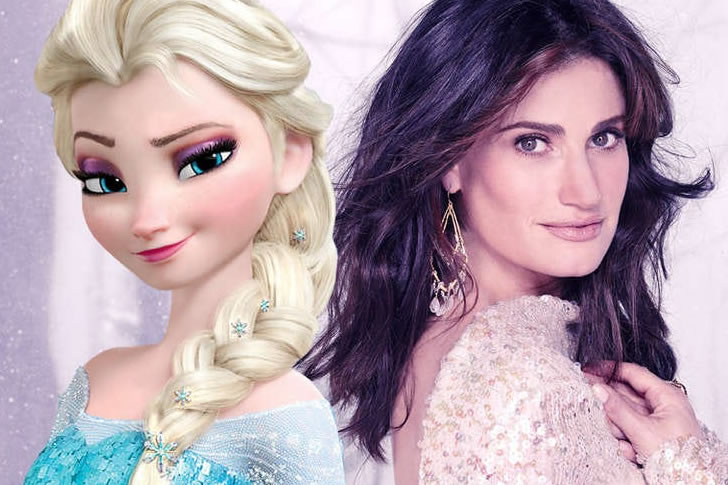 "Idina Menzel as Elsa in \"Frozen\""